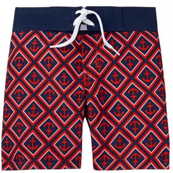 Janie and Jack Boy 👦🏻 Anchor ⚓️ Swim Trunks 🩳 Sz 3T - Picture 1 of 5